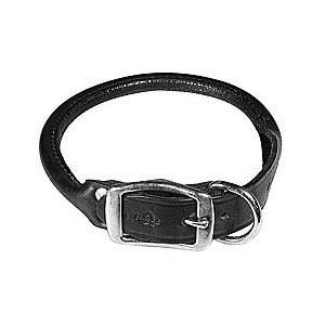  Black 18 Rolled Leather Collar