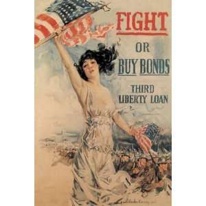  FIGHT or Buy Bonds Third Liberty Loan   Poster by Howard 