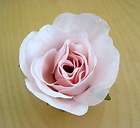 Pastel Pink Dew Silk Rose Flower Hair Clip, Pin Up