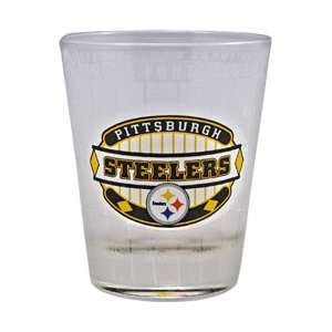   Pittsburgh Steelers Frosted Bottoms Up Shot Glass