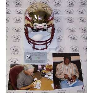  Bobby Bowden / Charlie Ward   Riddell   Autographed Chrome 