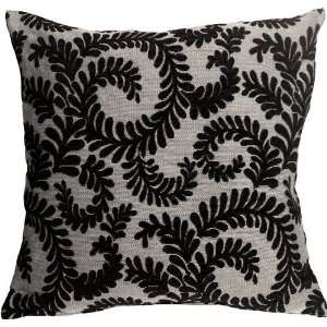  Pillow Decor   Brackendale Ferns Black Decorative Throw 