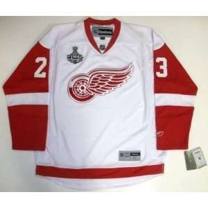  Brad Stuart 09 Cup Detroit Red Wings Rbk Jersey Real   XX 