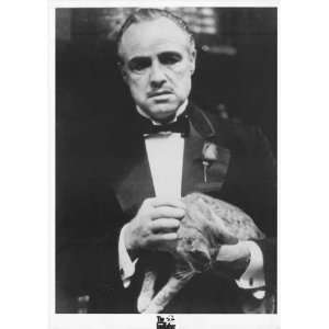  GODFATHER   VITO w/ CAT   BRANDO   (White Border) 24x33 