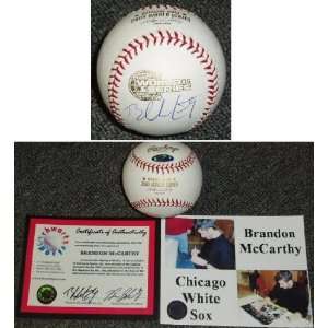  Brandon McCarthy Signed 2005 World Series Baseball Sports 
