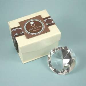  Diamond Shaped Crystal Paperweight   Medium (set of 5 
