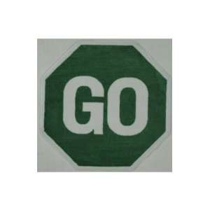  Fun Rugs Go Sign 3 3 Round green Area Rug