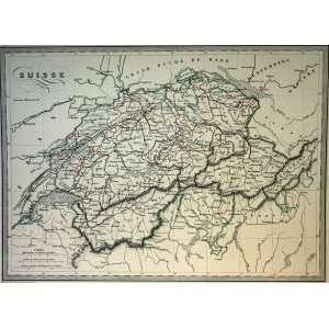  VA Malte Brun Map of Switzerland (1861)