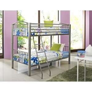  Heavy Metal Pewter Twin/Twin Bunk Bed