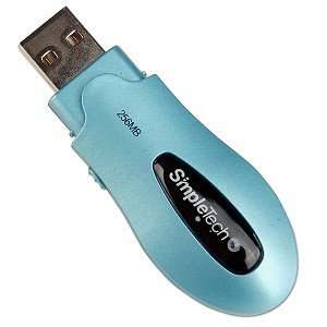  SimpleTech Bonzai Xpress 256MB USB 2.0 Flash Drive (Blue 