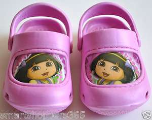 Pink Dora the Explorer And Boots Cute Girl Shoes Clogs Sandals Size 5 