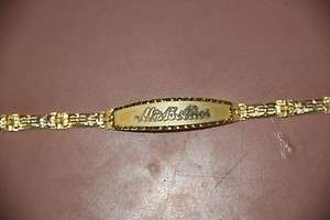 14K Gold Mis 15 Anos Quinceanera Bracelet Very Pretty Gold Bracelet 