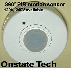360 deg. Ceiling mount PIR occupancy motion sensor AC relay out switch 