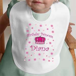  Personalized Birthday Princess Baby Bib Baby