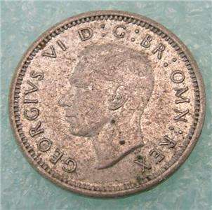 1940 U.K.GREAT BRITAIN 3 three pence COIN  