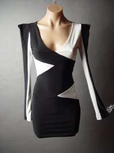   Color Block Bold Avant Garde Futuristic Bodycon Mini fp Dress S  