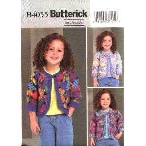 Butterick Sewing Pattern B4055 Girls Patchwork Jacket, (4 