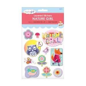  Grant Studios Studio Girl Glitter Layered Stickers Nature Girl 
