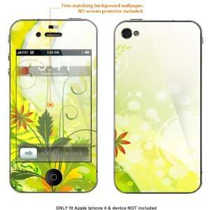 Matte Protective Decal Skin Sticker (Matte Finish) for Apple Iphone 4 