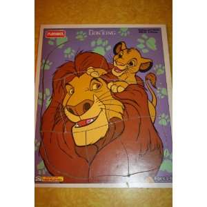 Disneys The Lion King Mufasa and Simba Playskool Wood Style Puzzle (8 