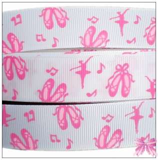 this item is for 5 yards 7/8 grosgrain ribbon with ballet printing