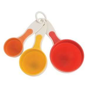  Trudeau Flipper Measuring Cups   Red, Yellow, Orange 