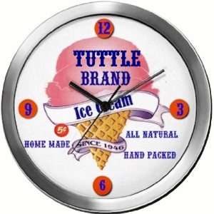  TUTTLE 14 Inch Ice Cream Metal Clock Quartz Movement 