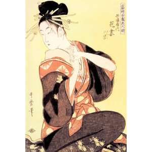   Beauty Hanozuma   Poster by Kitagawa Utamaro (12x18)