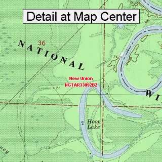  USGS Topographic Quadrangle Map   New Union, Arkansas 