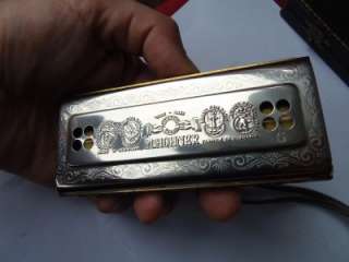 Rare vintage German Hohner Harmonica double size.Mint condition. New 