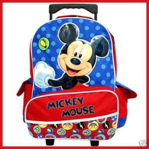 Disney Mickey Mouse 16Large School Roller Backpack/Bag  