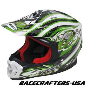  XPEED XP910 OFFROAD HELMET ADVENTURE GREEN SIZE LARGE 