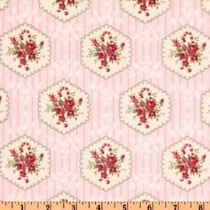  44 Wide Savon Bouquet Rosettes Rose Fabric By The Yard 