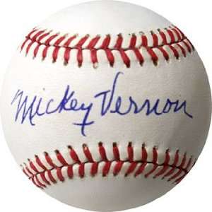  Mickey Vernon Autographed Baseball