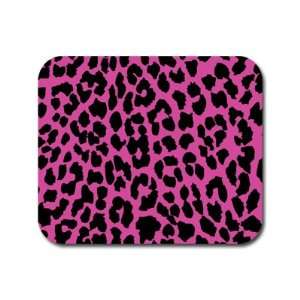  Leopard Print   Pink and Black Mousepad Mouse Pad 