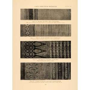  1918 Print Weaving Cloth Patterns Kurrachee Siam Sample 