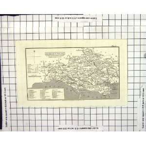   Map 1824 Dorsetshire England Dorchester Weymouth
