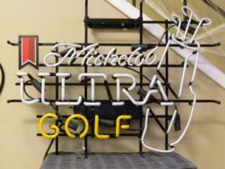 Michelob Ultra Official PGA Beer Golf Bag Neon Bar Light Sign NEW RARE 