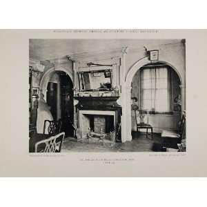  1911 Print Interior William R. Lee House Marblehead MA 