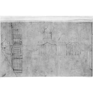   ,DC,2 sketches,east front,1792,William Thornton