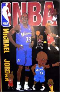 Michael Jordan Basketball NBA Cartoon Poster 60x90 cm  
