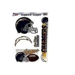  NFL Chargers 11 by 17 Reusable Clings Set Sports 