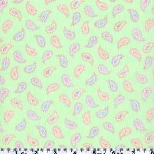   IV Scattered Paisley Mint Fabric By The Yard Arts, Crafts & Sewing