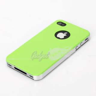 Ultra Thin Hard Case Cover for Apple iPhone 4S 4G Back Green Sliver 