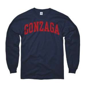  Gonzaga Bulldogs Navy Arch Long Sleeve T Shirt Sports 