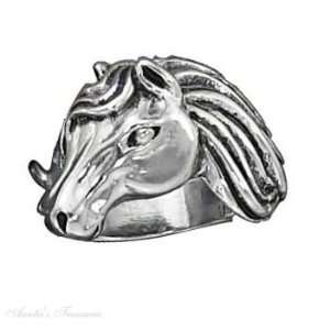  Sterling Silver Horse Ring Size 9 Jewelry