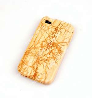 Genuine Natural Wood Bamboo Cover Case Tree Bird for Apple Iphone 4 4S 