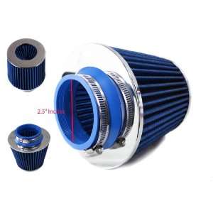  2.5 2.5 Inch Universal Dry Flow Blue Air Filter 