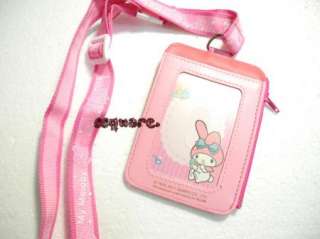 Sanrio My Melody Card Holder with Neck Strap and Zip Multi Function 