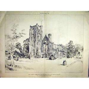  1894 Exterior View Dunkeld Cathedral Scotland Mcgibbon